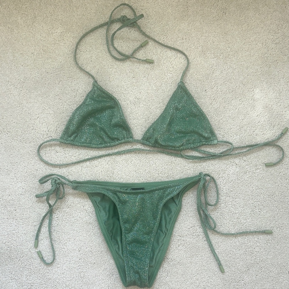 Triangl Swimwear Sparkling Green Bikini Set